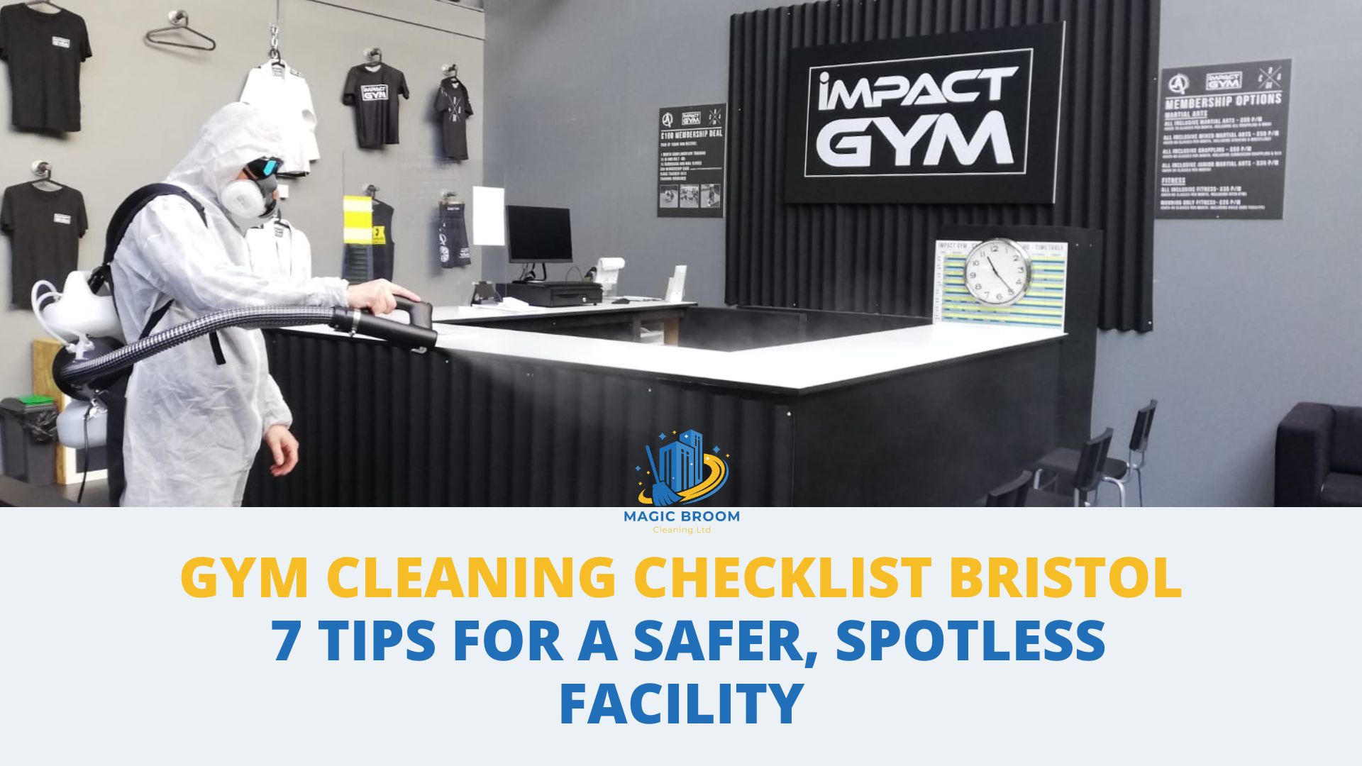 Gym cleaning checklist